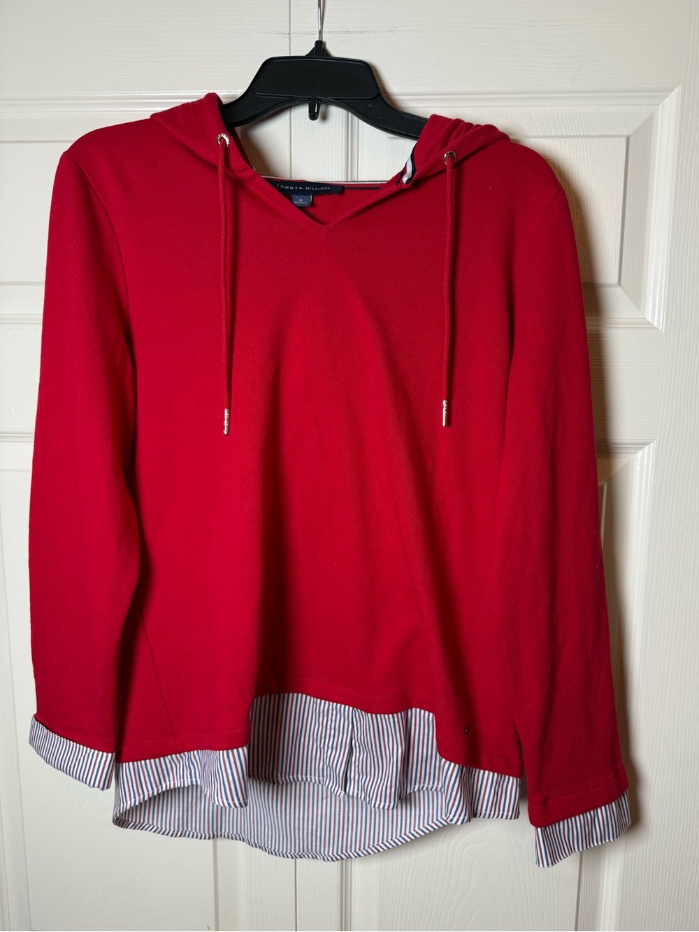 Tommy Hilfiger‎ red women's twofer hooded sweatshirt